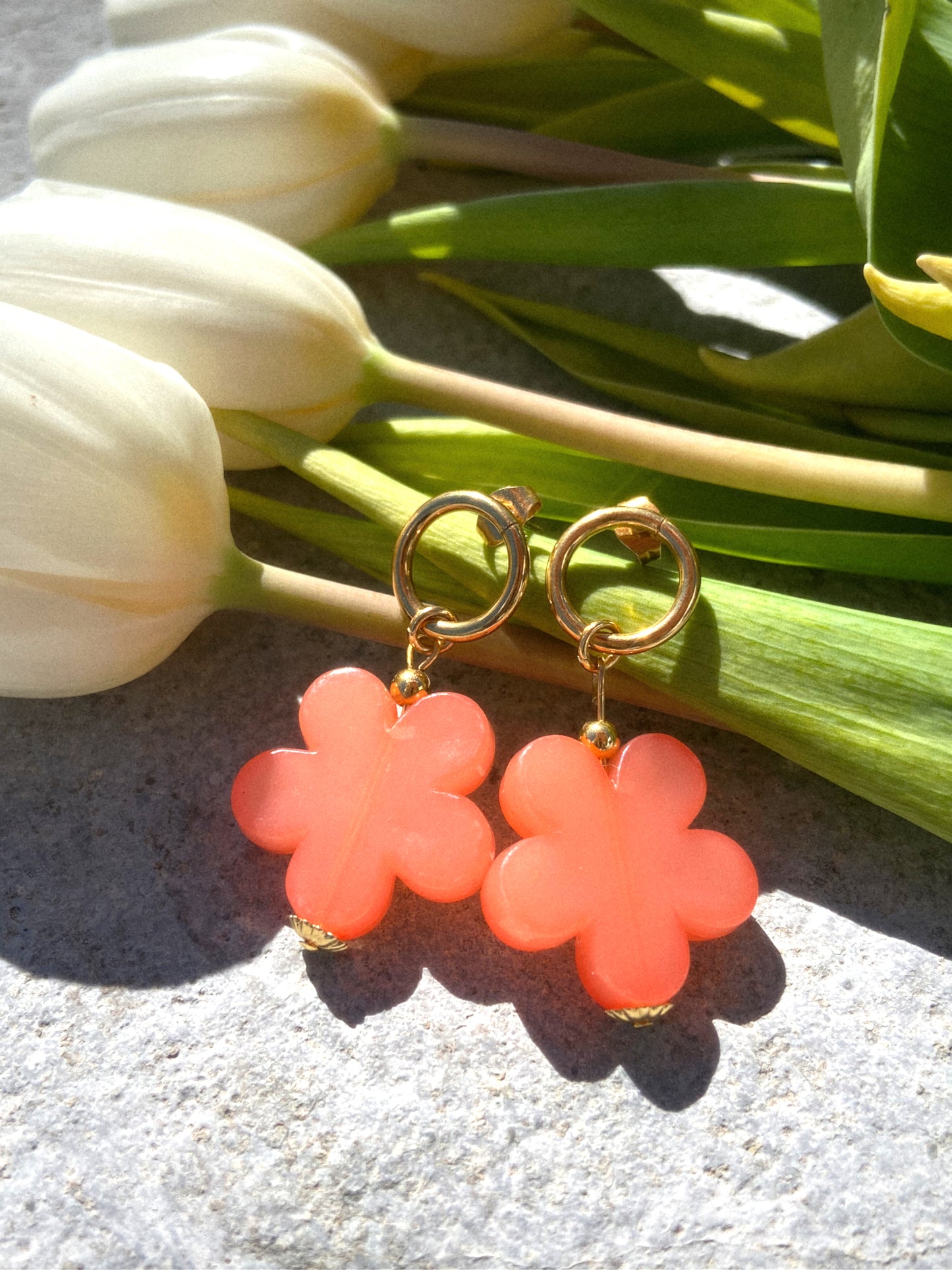 Boucles Fleurs Peach