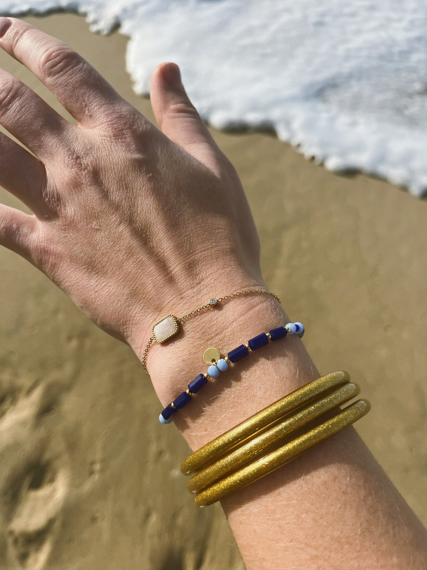 Bracelet Mykonos pampille dorée