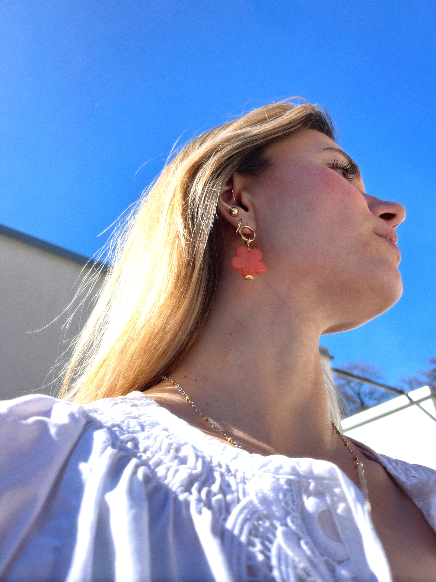 Boucles Fleurs Peach